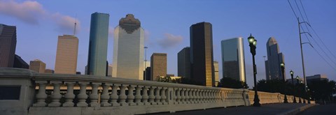 Framed Low Angle View Of Buildings, Houston, Texas, USA Print