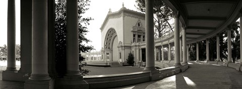 Framed Pavilion in Balboa Park, San Diego, California Print