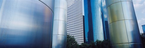 Framed Close up of Buildings in Houston, Texas Print