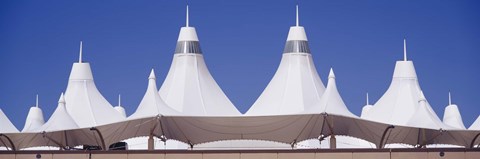 Framed Roof of a terminal building at an airport, Denver International Airport, Denver, Colorado, USA Print