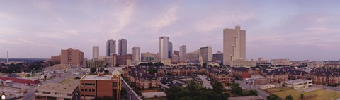 Framed Skyscrapers in a city, Fort Worth, Texas, USA Print