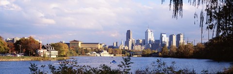 Framed Philadelphia from the Water Print