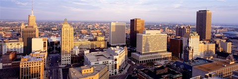 Framed High angle view of a cityscape, Buffalo, New York State, USA Print