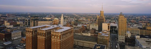 Framed High Angle View Of Buildings In A City, Buffalo, New York State, USA Print