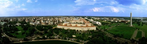 Framed Aerial View Of The City, Washington DC, District Of Columbia, USA Print