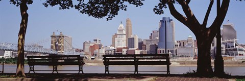 Framed View of Cincinnati OH Print