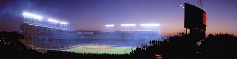 Framed Baseball, Cubs, Chicago, Illinois, USA Print