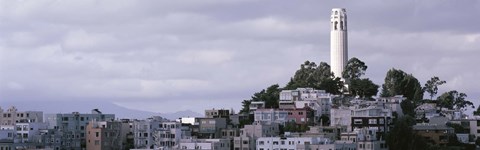 Framed Coit Tower On Telegraph Hill, San Francisco, California, USA Print