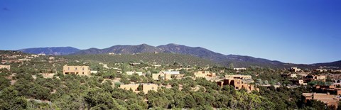 Framed High angle view of a city, Santa Fe, New Mexico, USA Print