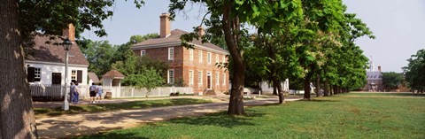 Framed People Standing On The Street, Williamsburg, Virginia, USA Print