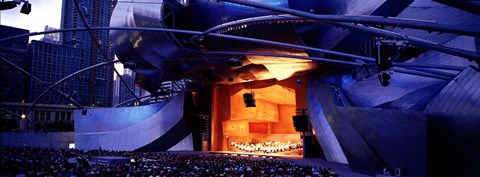 Framed USA, Illinois, Chicago, Millennium Park, Pritzker Pavilion Print