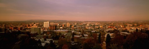 Framed USA, Washington, Spokane, Cliff Park, High angle view of buildings in a city Print