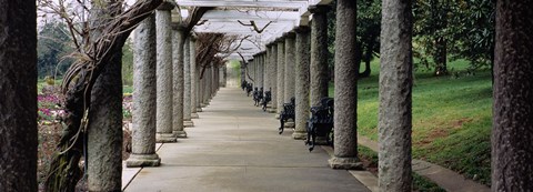 Framed Columns Along A Path In A Garden, Maymont, Richmond, Virginia, USA Print