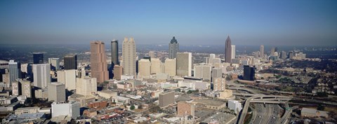 Framed High angle view of downtown Atlanta, Georgia, USA Print