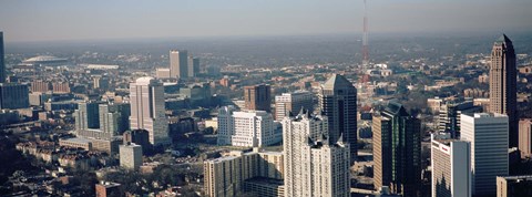 Framed High angle view of Atlanta, Georgia, USA Print