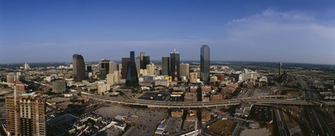 Framed Aerial view of a city, Dallas, Texas, USA Print