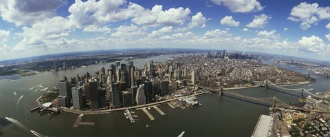 Framed Aerial View of New York City Print