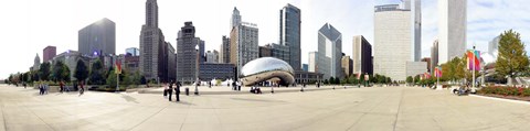 Framed Buildings in a city, Millennium Park, Chicago, Illinois, USA Print