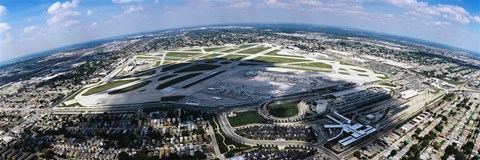 Framed Aerial view of an airport, Midway Airport, Chicago, Illinois, USA Print