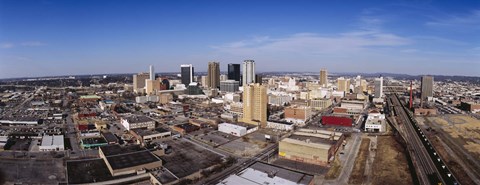 Framed Aerial view of a city, Birmingham, Alabama, USA Print