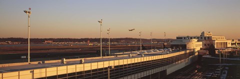 Framed High angle view of an airport, Ronald Reagan Washington National Airport, Washington DC, USA Print