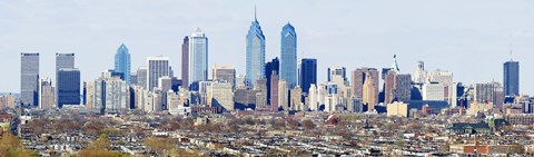 Framed Philadelphia skyline, Pennsylvania, USA Print