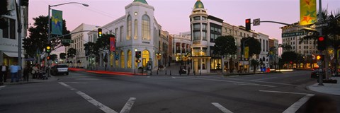 Framed Buildings in a city, Rodeo Drive, Beverly Hills, California, USA Print