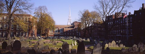 Framed Copp's Hill Burying Ground, Freedom Trail, Boston, Massachusetts Print