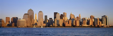 Framed Daytime View of NYC from the Waterfront Print