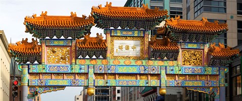 Framed Low angle view of a gate, Friendship Archway, Washington DC, USA Print