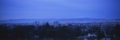 Framed High angle view of buildings in a city, Oakland, California, USA Print