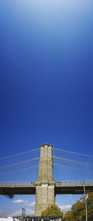 Framed Brooklyn Bridge from as Distance, Manhattan, New York City Print