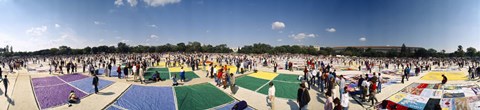 Framed High angle view of AIDS quilt on display, Washington DC, USA Print