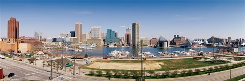 Framed Baltimore, Maryland skyline Print
