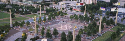 Framed High angle view of a park, Centennial Olympic Park, Atlanta, Georgia, USA Print