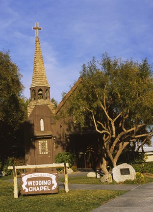Framed Low angle view of a church, The Little Church of the West, Las Vegas, Nevada, USA Print
