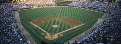 Framed High angle view of spectators in a stadium, U.S. Cellular Field, Chicago White Sox, Chicago, Illinois, USA Print