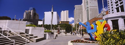 Framed Skyscrapers in a city, Moscone Center, South of Market, San Francisco, California, USA Print