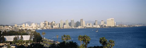 Framed City at the waterfront, San Diego, San Diego Bay, California Print