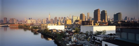 Framed Buildings at the waterfront, Midtown Manhattan, Manhattan, New York City, New York State, USA Print