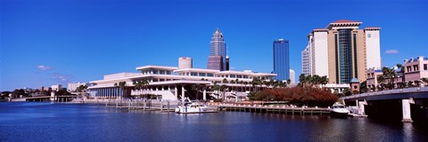 Framed Skyscrapers at the waterfront, Tampa, Florida, USA Print