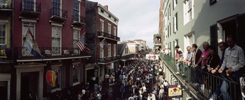 Framed Group of people participating in a parade, Mardi Gras, New Orleans, Louisiana, USA Print