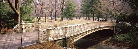 Framed Arch bridge in a park, Central Park, Manhattan, New York City, New York State, USA Print