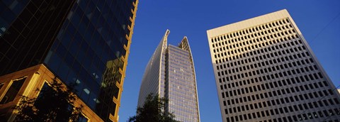 Framed Skyscrapers in a city, Atlanta, Fulton County, Georgia Print