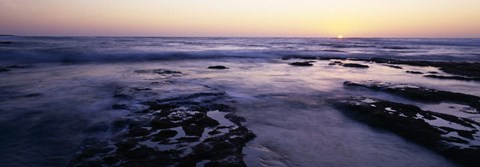 Framed Waves in the sea, Children's Pool Beach, La Jolla Shores, La Jolla, San Diego, California, USA Print