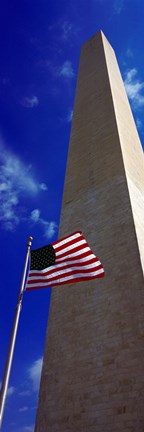 Framed Low angle view of an obelisk, Washington Monument, Washington DC Print