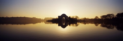 Framed Jefferson Memorial, Tidal Basin, Potomac River, Washington DC Print