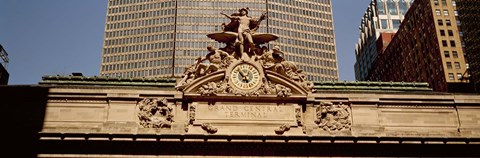 Framed High section view of a railroad station, Grand Central Station, Manhattan, New York City, New York State, USA Print