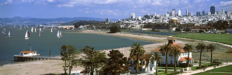Framed Buildings in a park, Crissy Field, San Francisco, California Print