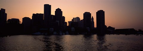 Framed Boston skyline, Massachusetts Print